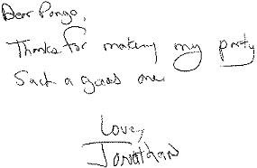 Johnny's Note